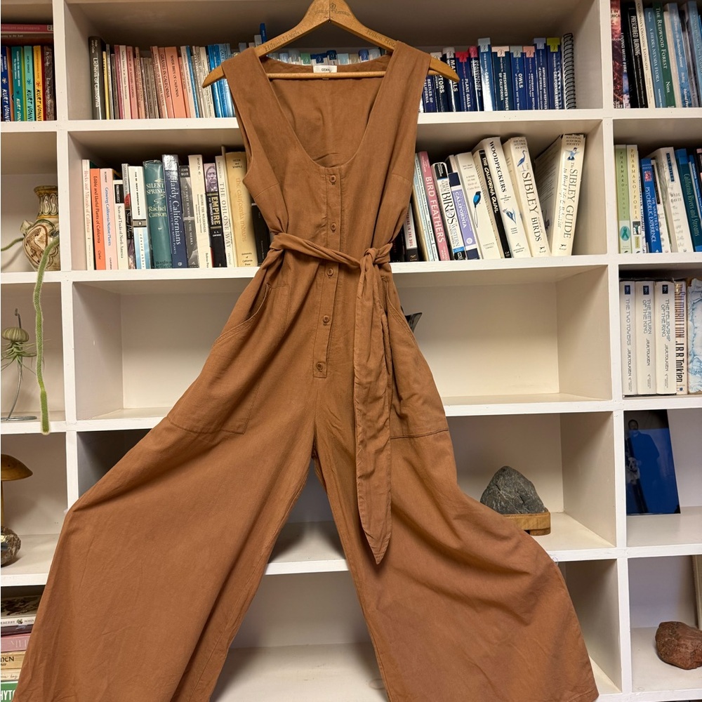 Ozma Brown Sleeveless Jumpsuit Small